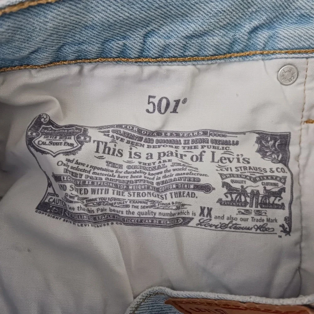 Levi's 501 Original Fit Jean Denim Shorts‎ Women's Size 30 High-Rise Distressed